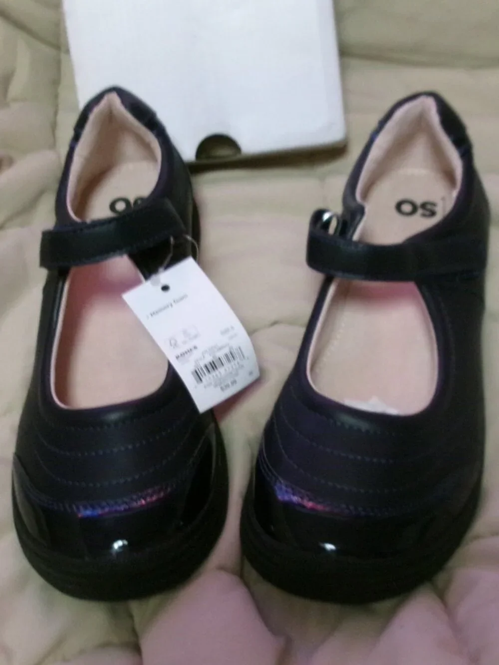 NWT Big Girl's Size 5 Navy Violin Shoes